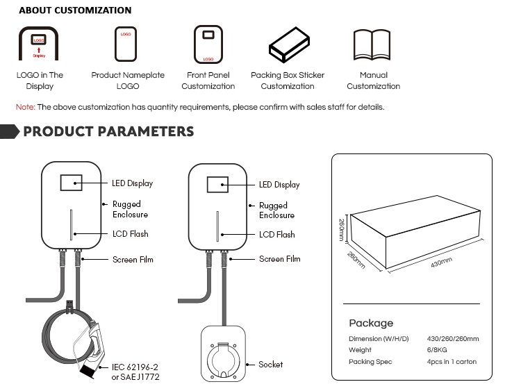 Home Use Wall-mounted EV Charger 