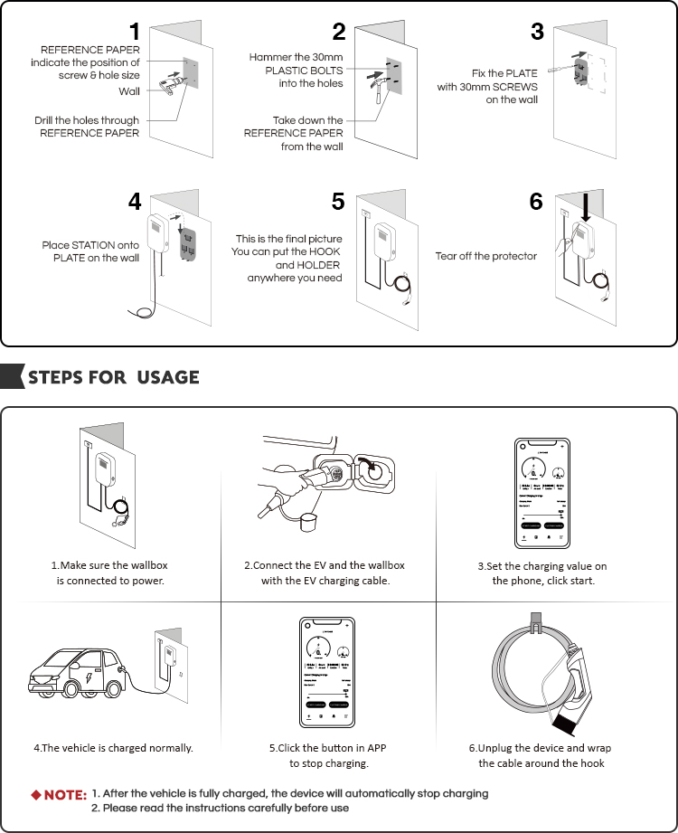 Home Use Wall-mounted EV Charger 